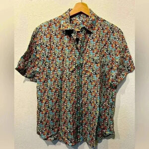 Age of Wisdom Drinking Alcohol Beer Funny Button Up Short Sleeve,Size S,NWT